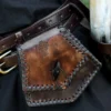 Keltische Ledertasche, Mittelalter-Gürteltasche, Piktisches Motiv