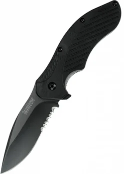 Kershaw CLASH, Schwarz, Wellenschliff, Taschenmesser