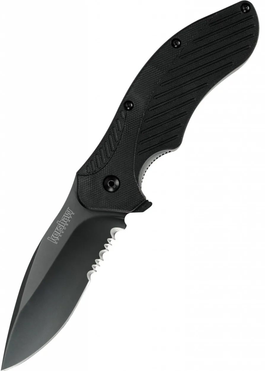 Kershaw CLASH, Schwarz, Wellenschliff, Taschenmesser