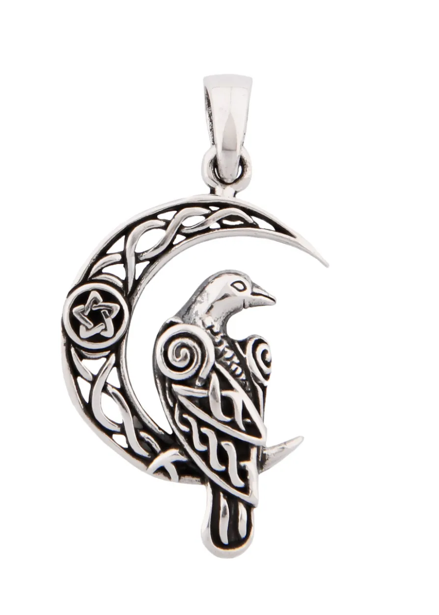 Kettenanhänger aus Silber - Rabe