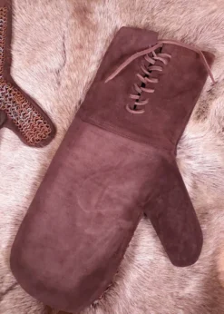 Kettenfäustlinge, ID 6mm unbehandelt, Leder, mit Mängeln
