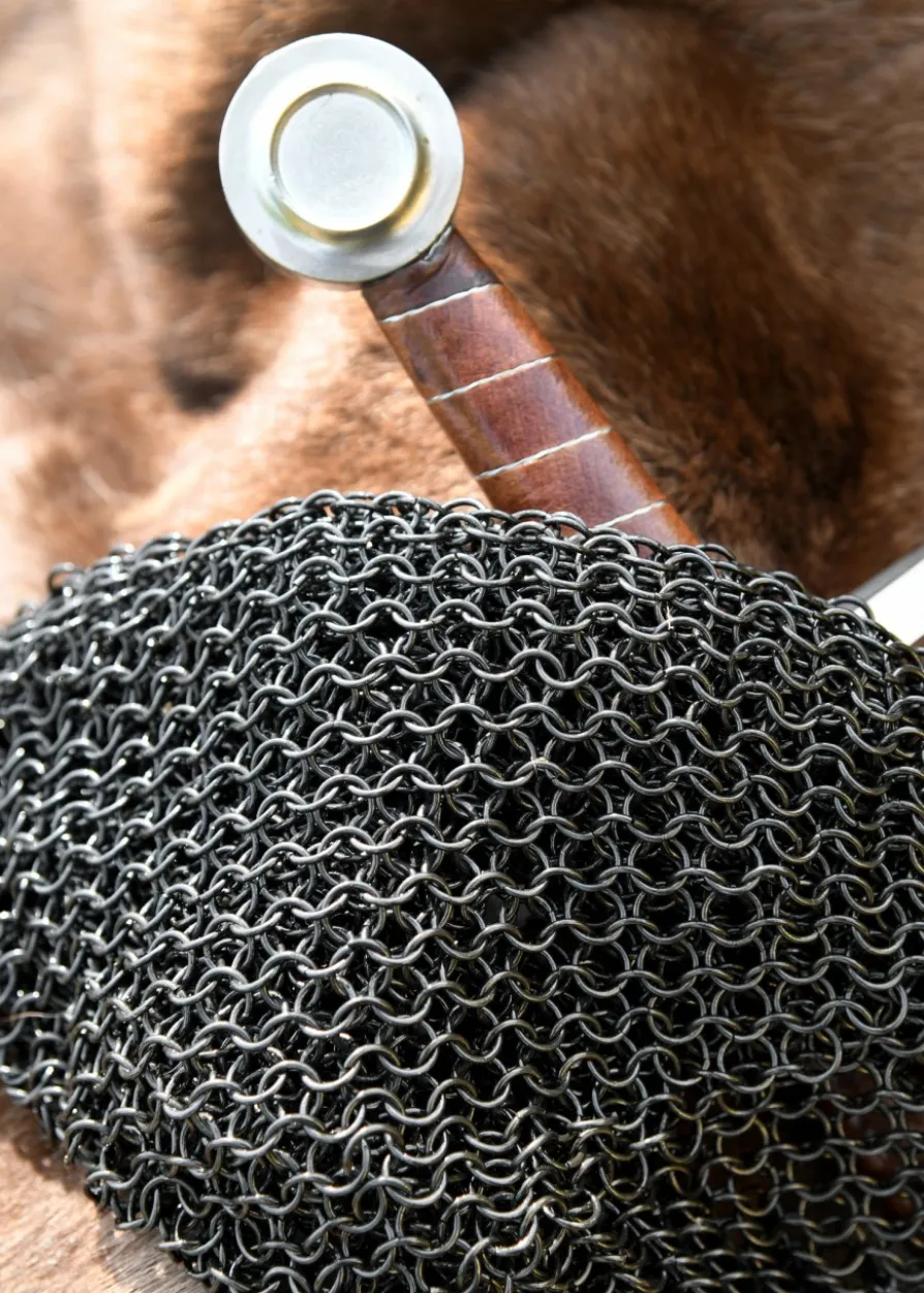 Kettenhaube, V-Auschnitt, ID9mm, brüniert