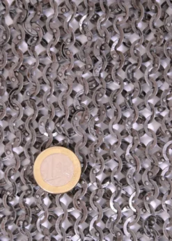Kettenhemd Hauberk, Flachring, ID 8 mm, unbehandelt