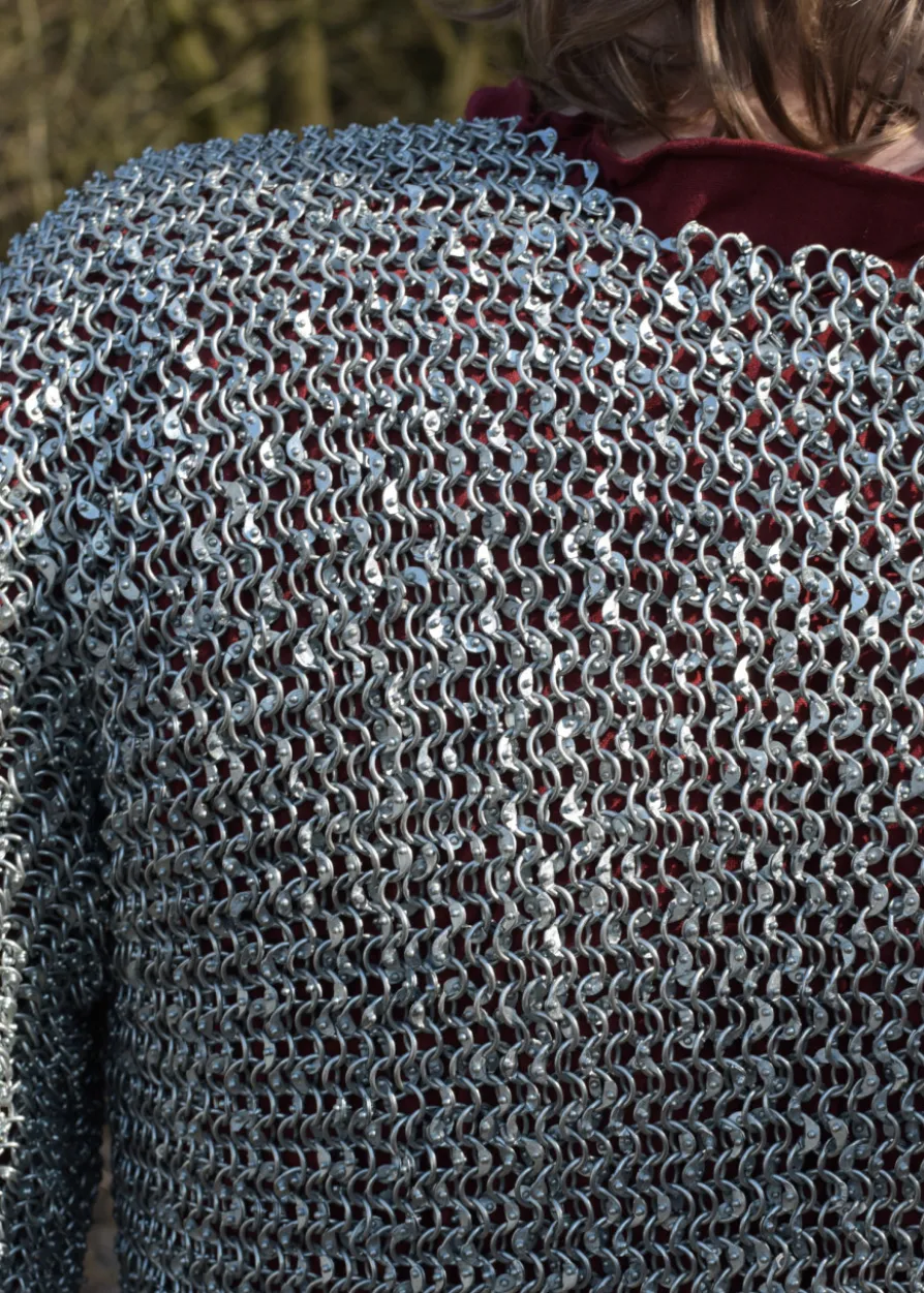 Kettenhemd Hauberk, vernietet, ID 9 mm, verzinkt