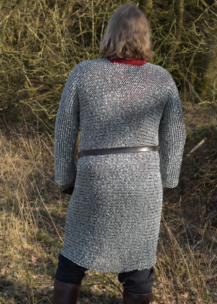 Kettenhemd Hauberk, vernietet, ID 9 mm, verzinkt
