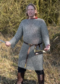 Kettenhemd Hauberk, vernietet, ID 9 mm, verzinkt