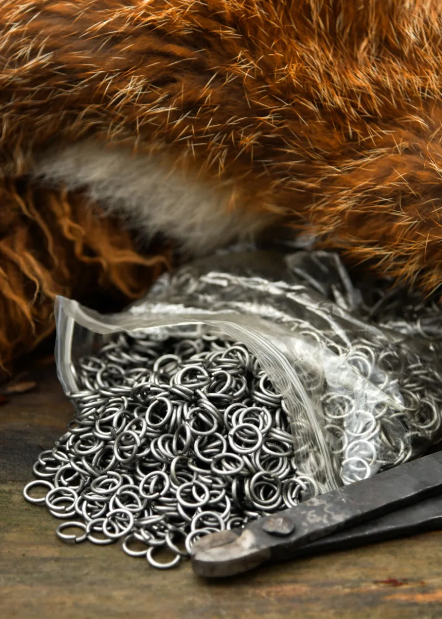1kg Paket lose Kettenringe, unvernietet, ID8mm, Federstahl