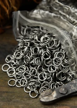 1kg Paket lose Kettenringe, unvernietet, ID8mm, Federstahl