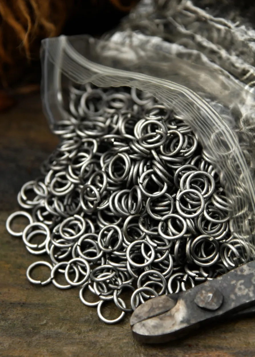 1kg Paket lose Kettenringe, unvernietet, ID8mm, Federstahl