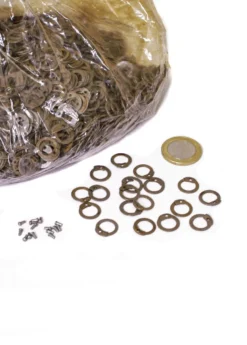 1kg Paket lose Kettenringe zum vernieten, ID 8mm, unbehandelt