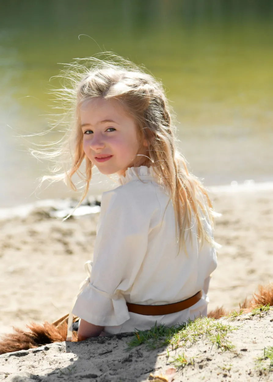 Kinder Mittelalter Bluse Birga, natur