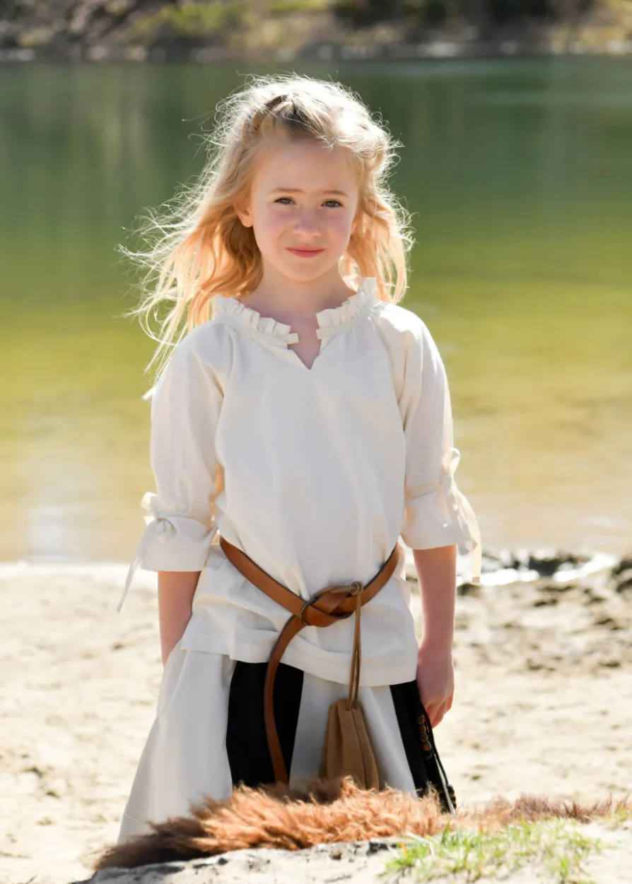 Kinder Mittelalter Bluse Birga, natur