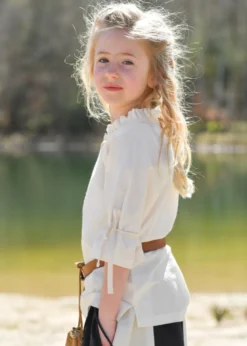 Kinder Mittelalter Bluse Birga, natur