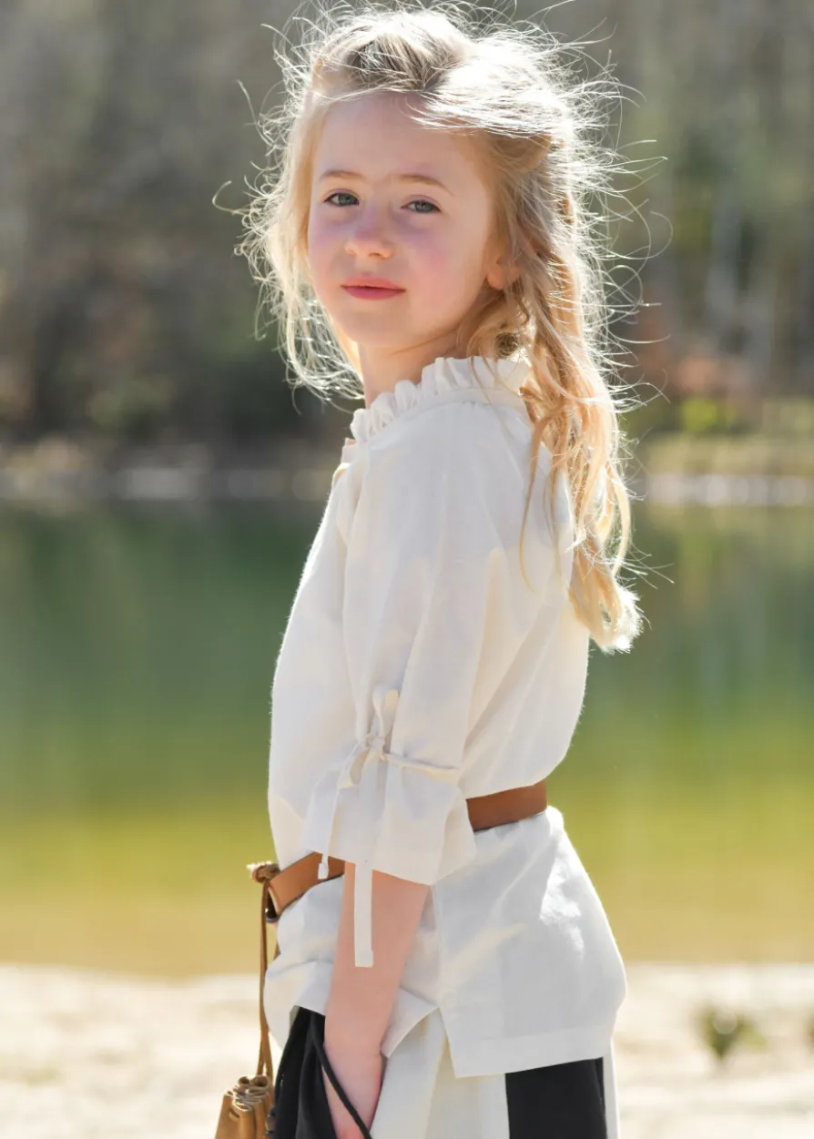 Kinder Mittelalter Bluse Birga, natur