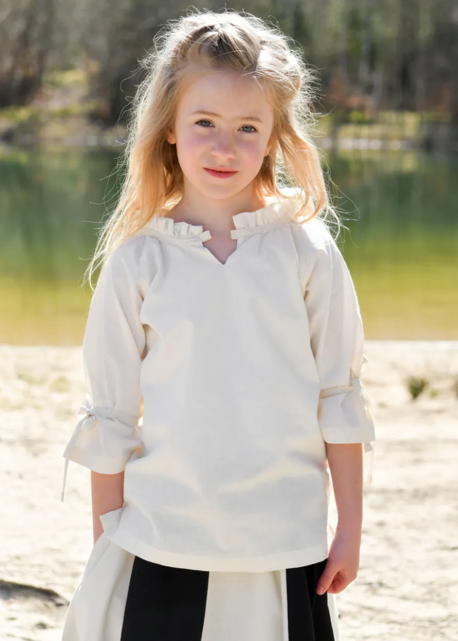 Kinder Mittelalter Bluse Birga, natur
