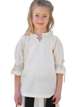 Kinder Mittelalter Bluse Birga, natur