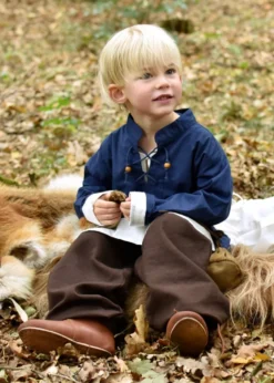 Kinder Mittelalter-Hemd Colin, blau