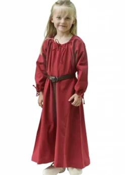 Kinder Mittelalterkleid Ana, rot