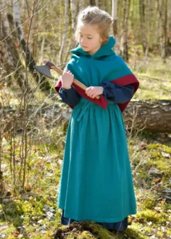 Kinder Mittelalterkleid, Überkleid Lilou, petrol