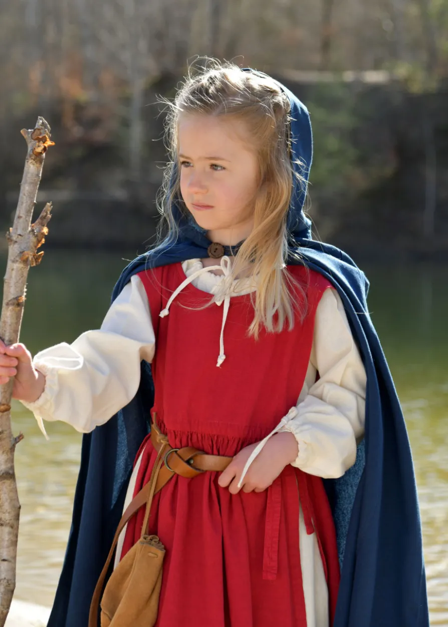 Kinder Mittelalterkleid, Überkleid Lilou, weinrot