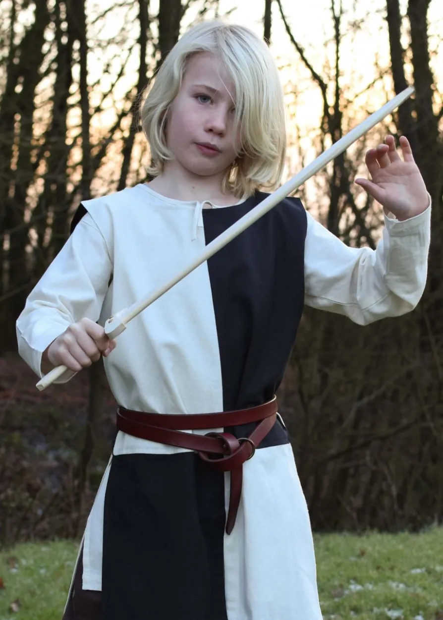 Kinder Waffenrock Lucas, Mi-Parti, natur/schwarz