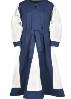 Kinder-Wikingerkleid Solveig, blau/natur