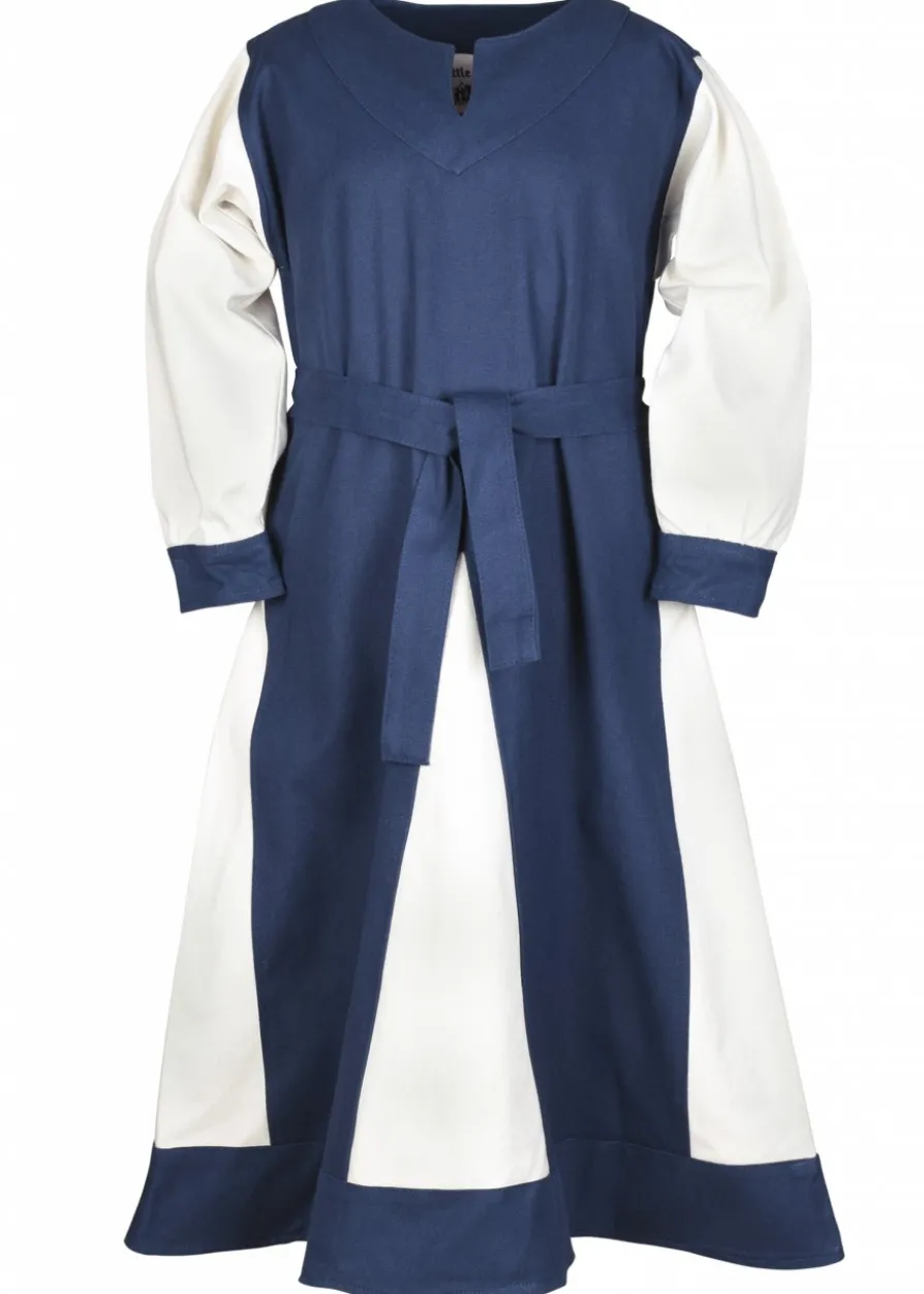 Kinder-Wikingerkleid Solveig, blau/natur
