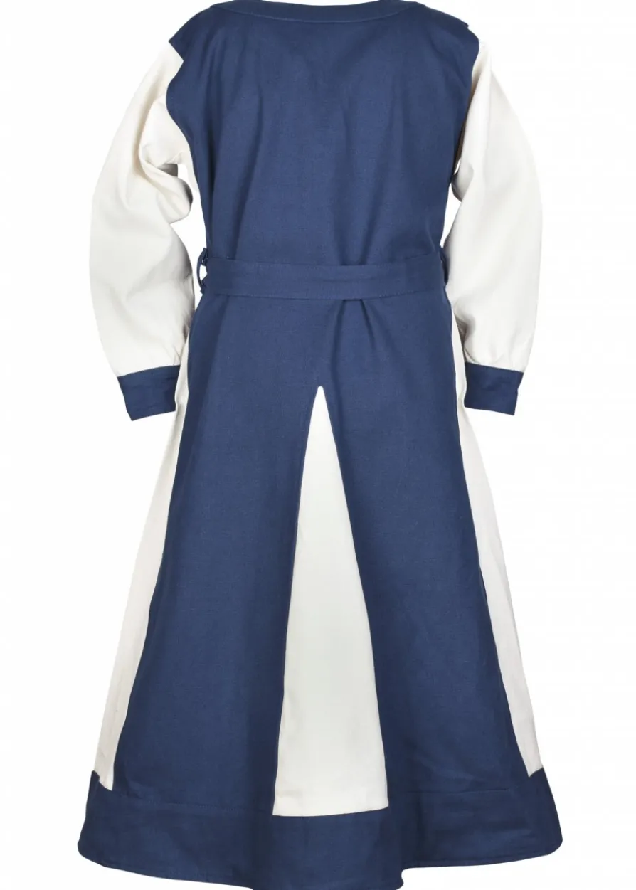 Kinder-Wikingerkleid Solveig, blau/natur