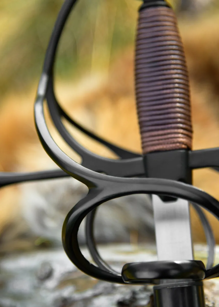 Kingston Arms Rapier mit geschwungenem Parier, schwarz