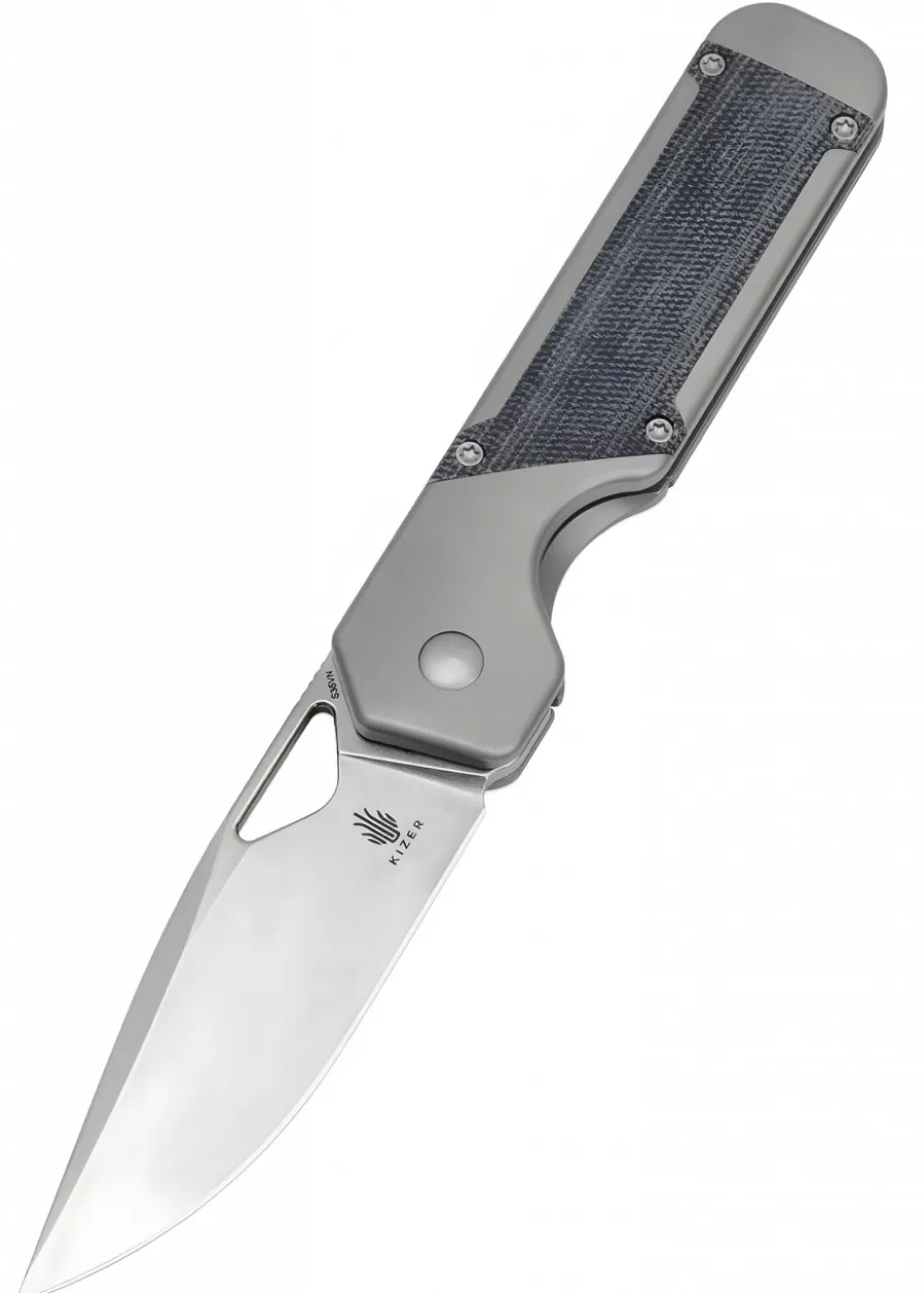 Kizer Knives MILITAW, Titan + Micarta, stonewashed, Taschenmesser