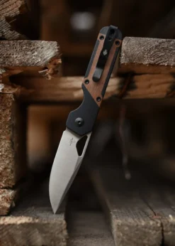 Kizer Knives Mini Militaw G10 + Mkuruti-Holz, Taschenmesser