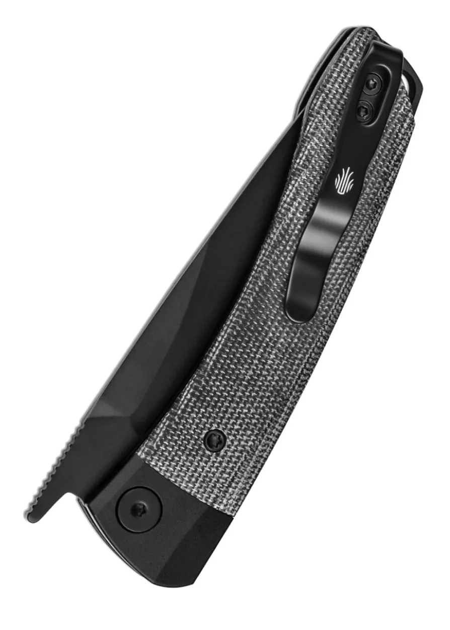 Kizer Knives Mini Momo, Aluminum, Micarta, black, Taschenmesser