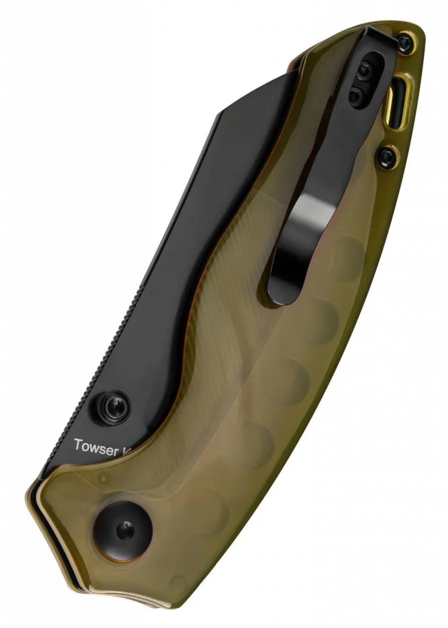 Kizer Knives TOWSER K, PEI-Griff, schwarze Klinge, Taschenmesser