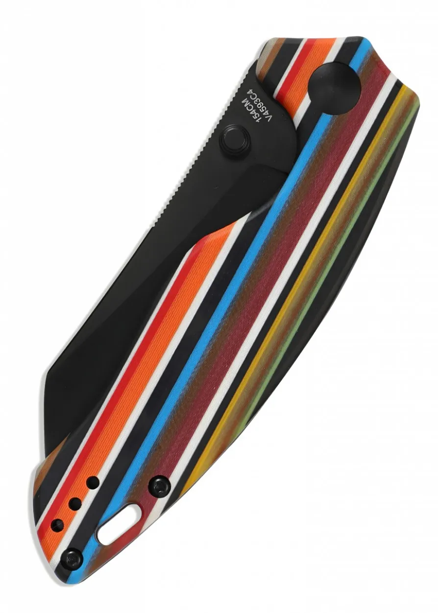 Kizer Knives TOWSER K, Serape, G10-Griff, schwarze Klinge, Taschenmesser