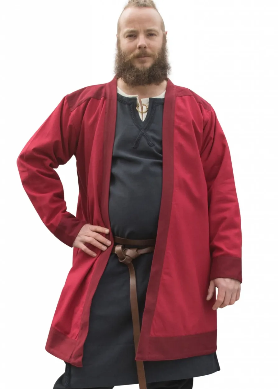 Klappenrock Bjorn, Wikinger-Mantel, rot