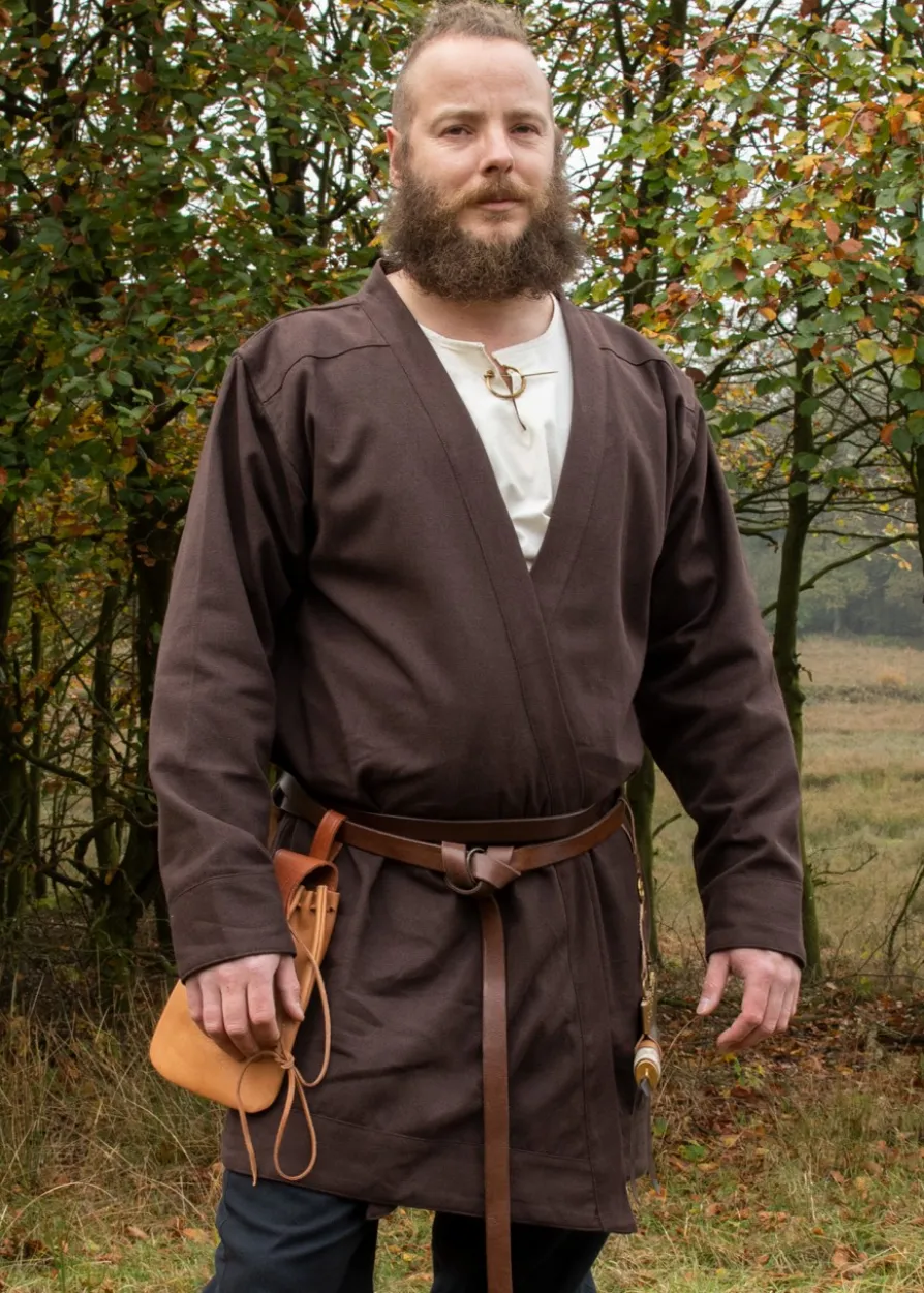 Klappenrock Bjorn, Wikinger-Mantel, braun