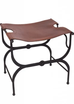 Klapphocker mit Ledersitz