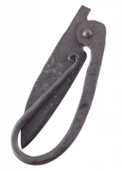 Klappmesser mit Lederhülle, handgeschmiedet