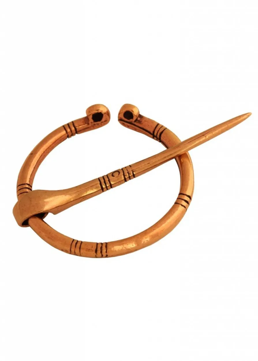 Kleine Mittelalter Ringfibel aus Bronze