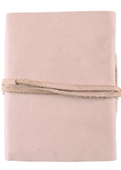 Kleines Notizbuch mit Ledereinband, naturfarben, ca. 7 x 9 cm