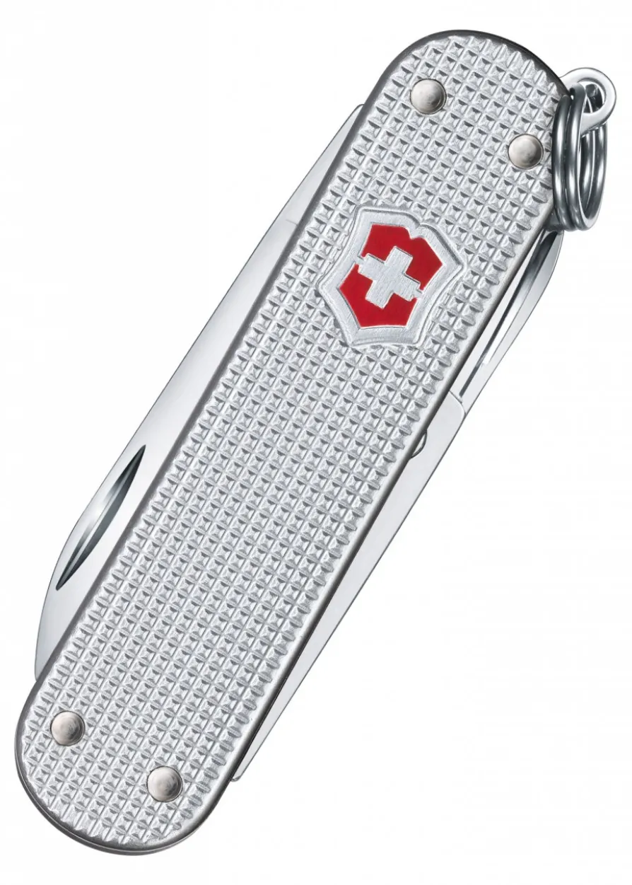 Kleines Taschenwerkzeug Classic Alox, Silber, gerippt