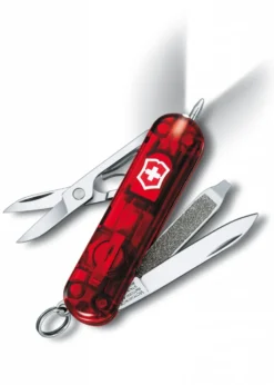 Kleines Taschenwerkzeug Signature Lite, Rot Transp., LED
