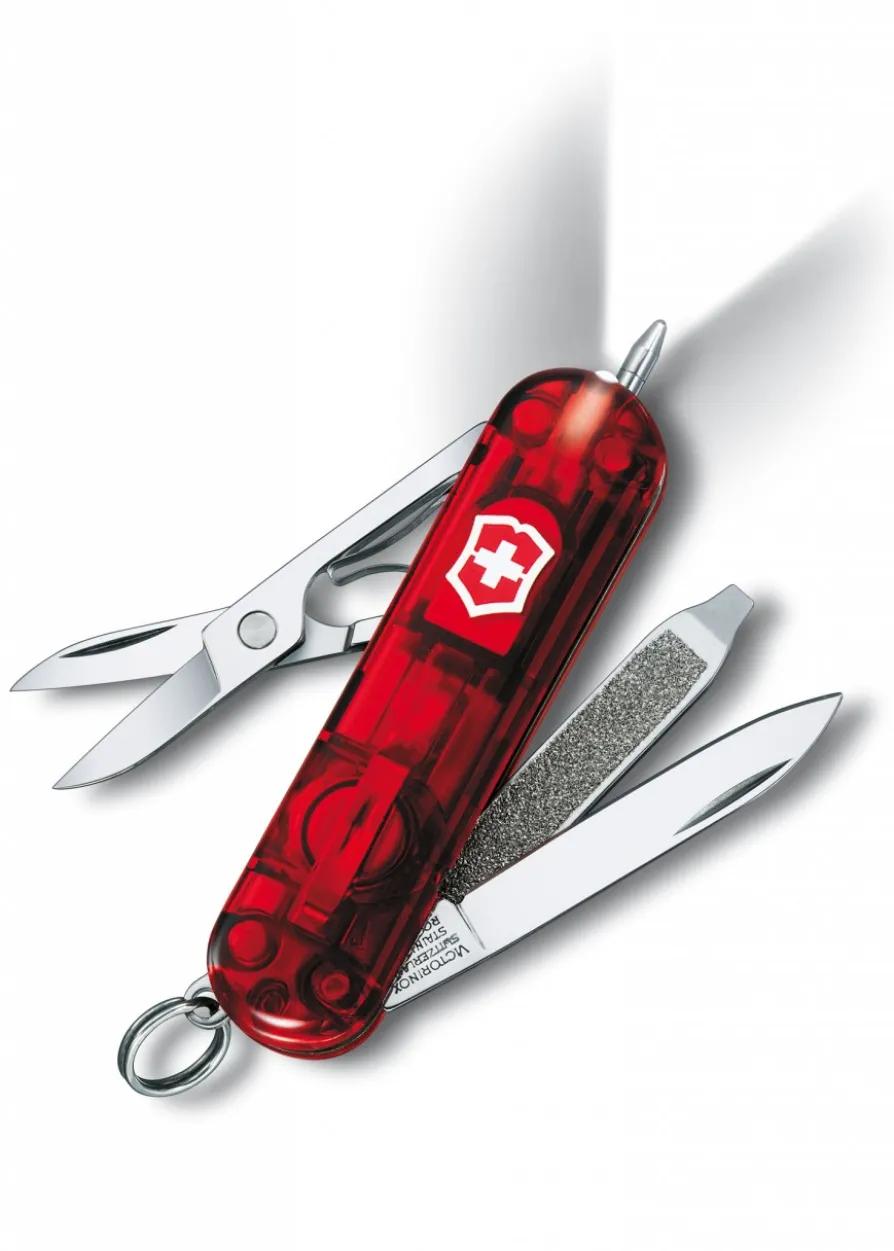 Kleines Taschenwerkzeug Signature Lite, Rot Transp., LED
