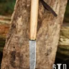 Kleines Wikinger-Messer aus Gotland, Damaststahl, Holzgriff