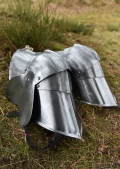 Kniekacheln, 15. Jh., 1,6 mm Stahl, Paar