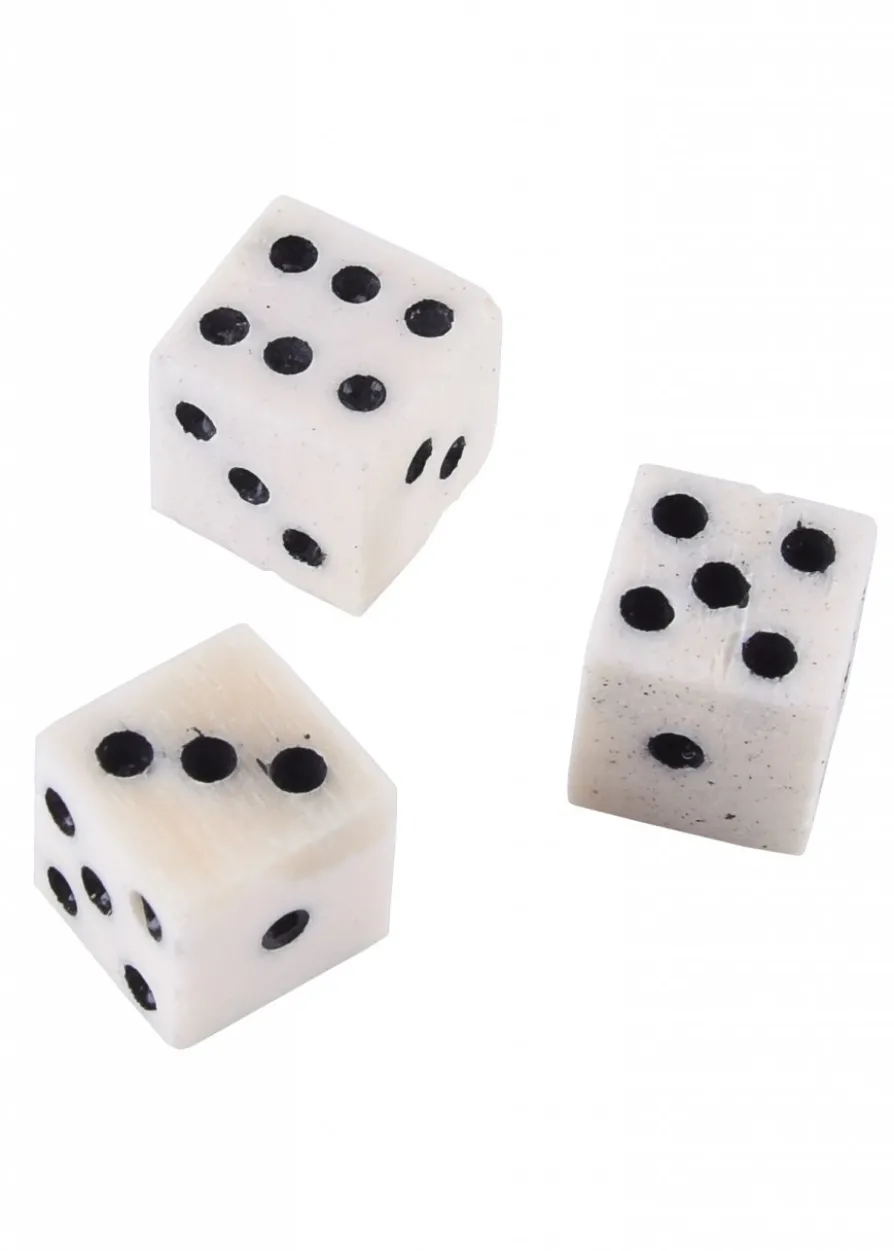 Knochenwürfel, 3 Stück