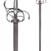Korbrapier mit breiter Klinge, drahtumwickelter Griff