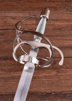 Korbrapier mit breiter Klinge, drahtumwickelter Griff