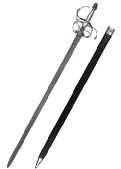 Korbrapier mit breiter Klinge, drahtumwickelter Griff