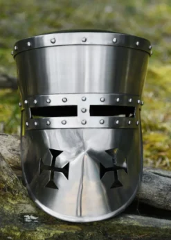 Kreuzritter Helm, 2 mm Stahl